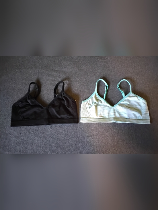 Justice Other - Justice Girls Training Bra Bundle Sz 30 (7/8) Black & Teal Soft Bras 2 Pack